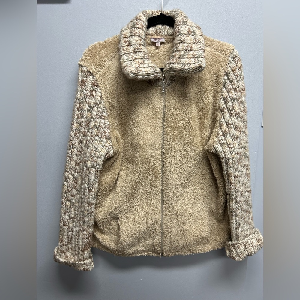 Per Una teddy bear jacket with knit arms . So warm and so cozy